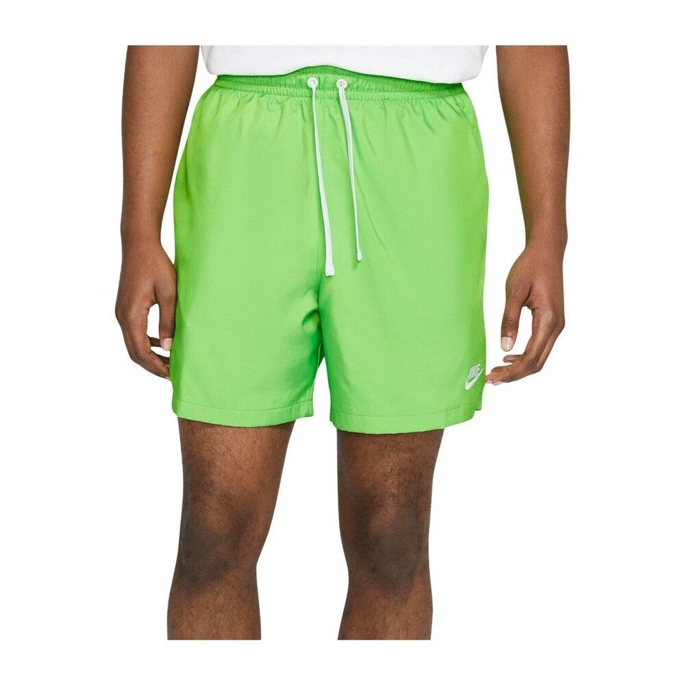 Nike Vintage NWT Rare Sportswear Club Woven Track Shorts Nylon Lime Green Large